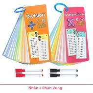 Thẻ Bàn Toán Học 1-12 Công Cụ Học Tập Tự Kiểm Tra Công Cụ Giảng Dạy Toán Học Montessori Để Thêm/Từ V