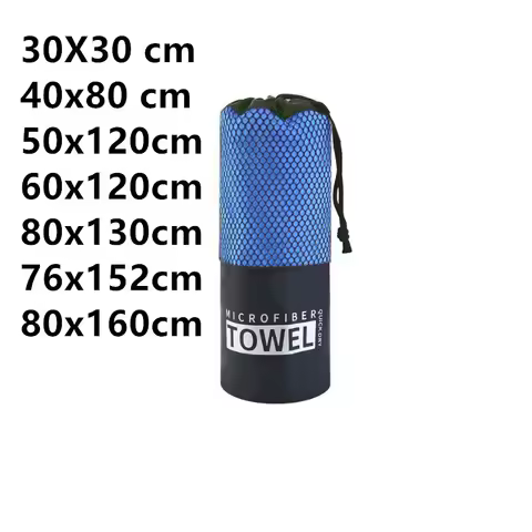 40x80/80x160CM Quick Drying Sports Towel Blue Gray Green Orange Swimming Gym Fitness Camping Running