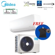 Midea Aircond 1.0HP 1.5HP 2.0HP R32 Inverter Model:MSXS Xtreme Save Inverter Wall Mounted Air Conditioner (Klang Valley)