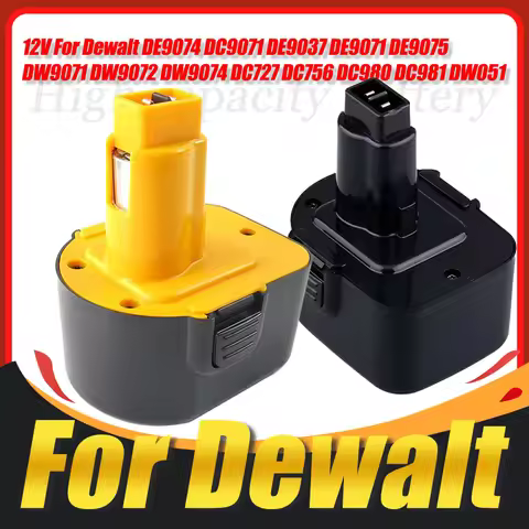 12V 1500-3000mAh Tool Battery For Dewalt DE9074 DC9071 DE9037 DE9071 DE9075 DW9071 DW9074 DC727 DW90