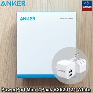 Anker® PowerPort Mini 2 Pack แองเคอร์ หัวชาร์จเร็ว แพ็ค 2 อัน หัวชาร์จ อะแดปเตอร์ ขนาดเล็ก ปลั๊กพับไ
