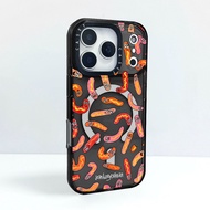Jon Burgerman Screenful Cute Hot Dogs Wireless Magnetic Charging Case Compatible For IPhone 16E 14 P