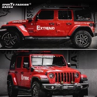 สติกเกอร์ติดตัว Jeep Wrangler การออกแบบส่วนบุคคล ตกแต่งรถออฟโรดสําหรับหน้าต่างด้านข้างและฝาครอบเครื่