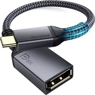 USB C DisplayPort Adapter 8K@60Hz Maxonar DP1.4 4K@60Hz/144Hz/120Hz 5K@60Hz 2K@240Hz Thunderbolt 3 to DisplayPort Adapter HBR3 DSC Display Port for M1 MacBook Mac Mini Dell XPS MSI VESA Certified