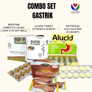 COMBO SET GASTRIK (MINSYAM H/SAUDA+ ALUCID TAB + GASTROLAC SUSU GASTRIK 5 SACHET)