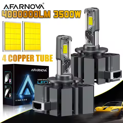 3500W D3S Xenon HID D1S LED Headlights Bulb D2S D4S D1R D3R Turbo LED 4 copper tube 9288 CSP Chip 65
