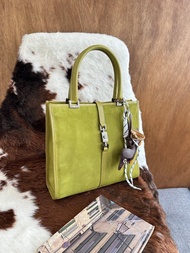 中古包 Gucci 古馳 抹茶麂皮托特包