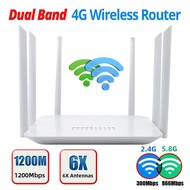 1200Mbps Networking Modem 3G VPN QOS WPS LTE Mobile SIM Card Router 4G Wifi Hotspot 2.4G 5.8Ghz RJ45 Port For PC Camera LT260A gubeng