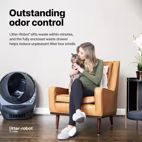 Litter-Robot 3 Connect Core Bundle by , Grey - Includes Automatic, Self-Cleaning Litter Box, LitterT