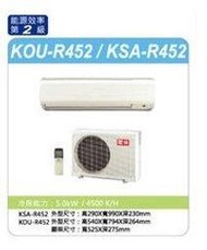 歌林分離式冷氣機 KSA/KOU-R452