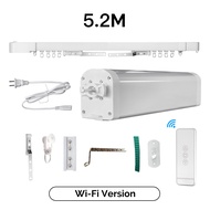 ม่านไฟฟ้าอัจฉริยะ Smart WiFi + RFรีโมท ควบคุมผ่านแอป Tuya/Smart Life + เสียง Alexa/Google Home มอเตอ