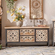 TV Cabinet Solid Wood TV Cabinet Carved TV Cabinet Storage TV Cabinet American TV Cabinet French TV 