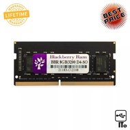RAM DDR4(3200, NB) 8GB BLACKBERRY 8CHIP ประกัน LT. แรมโน๊ตบุ๊ค ram notebook เเรม หน่วยความจำ RAM DDR ram laptop