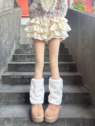 Tất Ống Lông Mèo Phong Cách Iceland Dày Dặn Cho Nữ Mùa Đông Ấm Áp Bảo Vệ Chân Và Đầu Gối