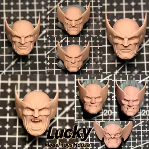 Jim Lee Comic Version 1/12 Rogan Mutant Wolf Man Soldier Unpainted Head Customization For 6" Ml Mafe