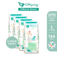 【Ready Stock】Offspring Fashion Pants Diaper - L (144 Pcs) [Bundle of 4]