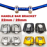 Bracket Handle Bar 22mm 28mm Extension Motorcycle Superbike KLX MT15 MT09 MT07 Z250 Versys Duke ER6 