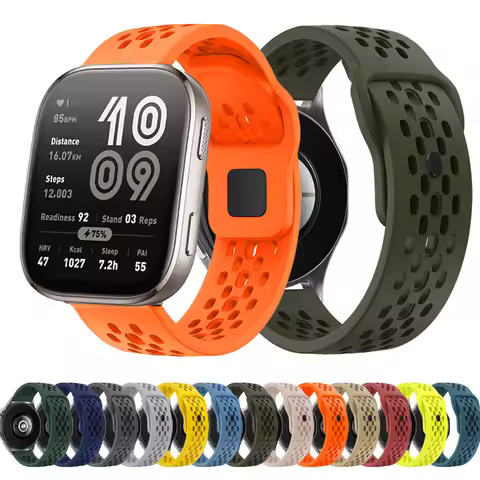 22mm Hole Silicone Band For Amazfit Bip 6/Bip 5 Bip 5 Unity/Pace/Cheetah Pro Bracelet For Amazfit St