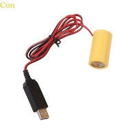 Con Universal USB to LR14 C Dummy Battery Power Cable Gas Water Heater Torches Toy