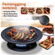 Smokeless 32cm Grill Grill PAN Non-Stick Korean BBQ PAN