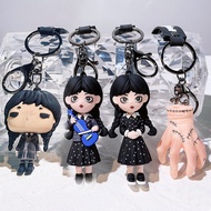 Wednesday Adams Family Doll 3D KeyChain