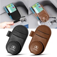 Car Leather Glasses Clip Sun Visor Multi-function Sunglasses Clip For Acura MDX RDX Integra ADX ZDX 