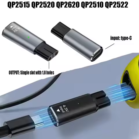 4.3V Type-C Shaver Adapter Charging Converter for Philips Norelco Oneblade QP2520 QP2515 QP2620 with