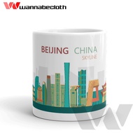 Chinese Beijing Glass Chinese Beijing Mug Chinese Beijing Souvenir Chinese Mug World City