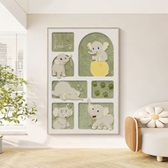 3D Painting of Cat's Nest, Elephant's Nest, Panda's Nest, Mickey's Nest - Square Canvas Painting wit