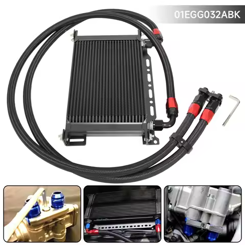 25 Row 248mm AN10 British Oil Cooler Kit w/ Brackets Fits For BMW E36 Euro E82 E9X 135/335 E46 M3 E9