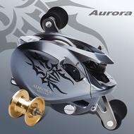 HASIDA Aurora Full Metal Baitcasting Fishing Reel 199G 7.3:1 High Ratio 8kg Drag Power Magnetic Brak
