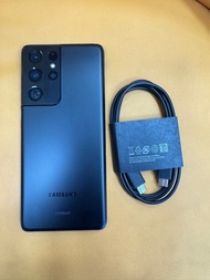 95%New Samsung S21 Ultra 5G 12+128GB 黑色 可用E-Sim 有配件 自用超值