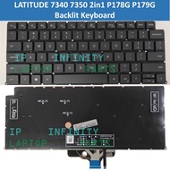 Dell Latitude 7340 7350 2 in 1 P178G P179G laptop backlit backlight Keyboard