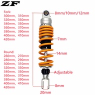 2pcs Universal 290mm-420mm motorcycle Rear Adjust damping shock absorber For Scooter Straddle motorc