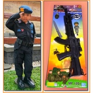 Baju seragam Brimob Hitam Baju Polisi Brimob Hitam Kostum esi Brimob