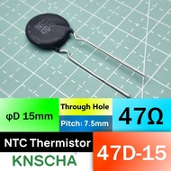NTC 47D-15 Power Thermistor Radial Leaded 47D15 Through Hole 47R D=15mm P=7.5mm