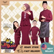 Noelle Baju Raya Family 2023 Baju Kurung Mother Child Baju Melayu Slim Fit Father Son Baby Sedondon FELICIA - DARK Maroon37