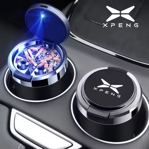Car Ashtray Cigarette Ash Holds Cup LED Light Automotive Ashtray For Xpeng P7 G3 G3i G9 P5 X2 N5 F30