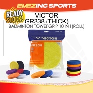 (100% ORIGINAL) Victor GR338 Badminton Towel Grip Thick (30mm x 10000mm) Roll - 100% Cotton - GR 338
