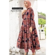 Laaiq Hl Raya Prisha Midi Dress Heaven Lights Gamis Tunik Baju Hijab