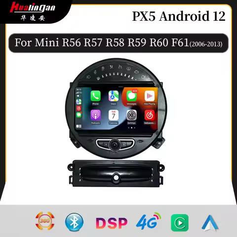 Hualingan Car Stereo for Mini Cooper R55 R56 R57 R55 R58 R59 R60 R61 8” Car Multimedia DVD 4+64G Ste
