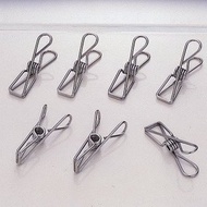 不鏽鋼夾子　一體成型不鬆不斷　緊度絕佳　可自行替換衣架曬襪架