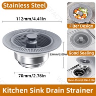 Kitchen Sink Strainer  Stainless Steel Pop Up Sink Strainer  Durable Strainer
