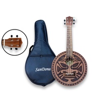 Premium Concert Sandona 4-String Ukulele Guitar UKC-TIKI-2