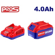 [1 PIN + SẠC] Combo Pin Sạc EMTOP 1 Pin 20V 4.0Ah 1 Sạc 20V 2A EMTOP ELBCPK1012
