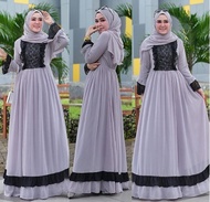 Emika Dress Emika Lace Dress Gamis Wanita IMAH MOMO