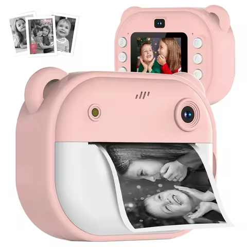Children Digital Camera Instant Print Toys Thermal Print Camera Instant Photo Printing Camera With V