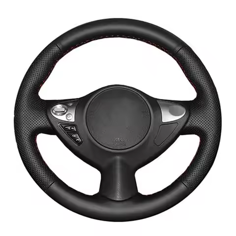 Customized Car Steering Wheel Cover For Infiniti FX FX35 FX37 FX50 Nissan Juke Maxima Sentra Black L