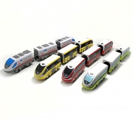 laday love RRC EMU Electric Train Set Wooden track car Children transport toy Compatible with car wo