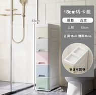 【5層】儲物塑膠抽屜式收納櫃(18CM 馬卡龍)